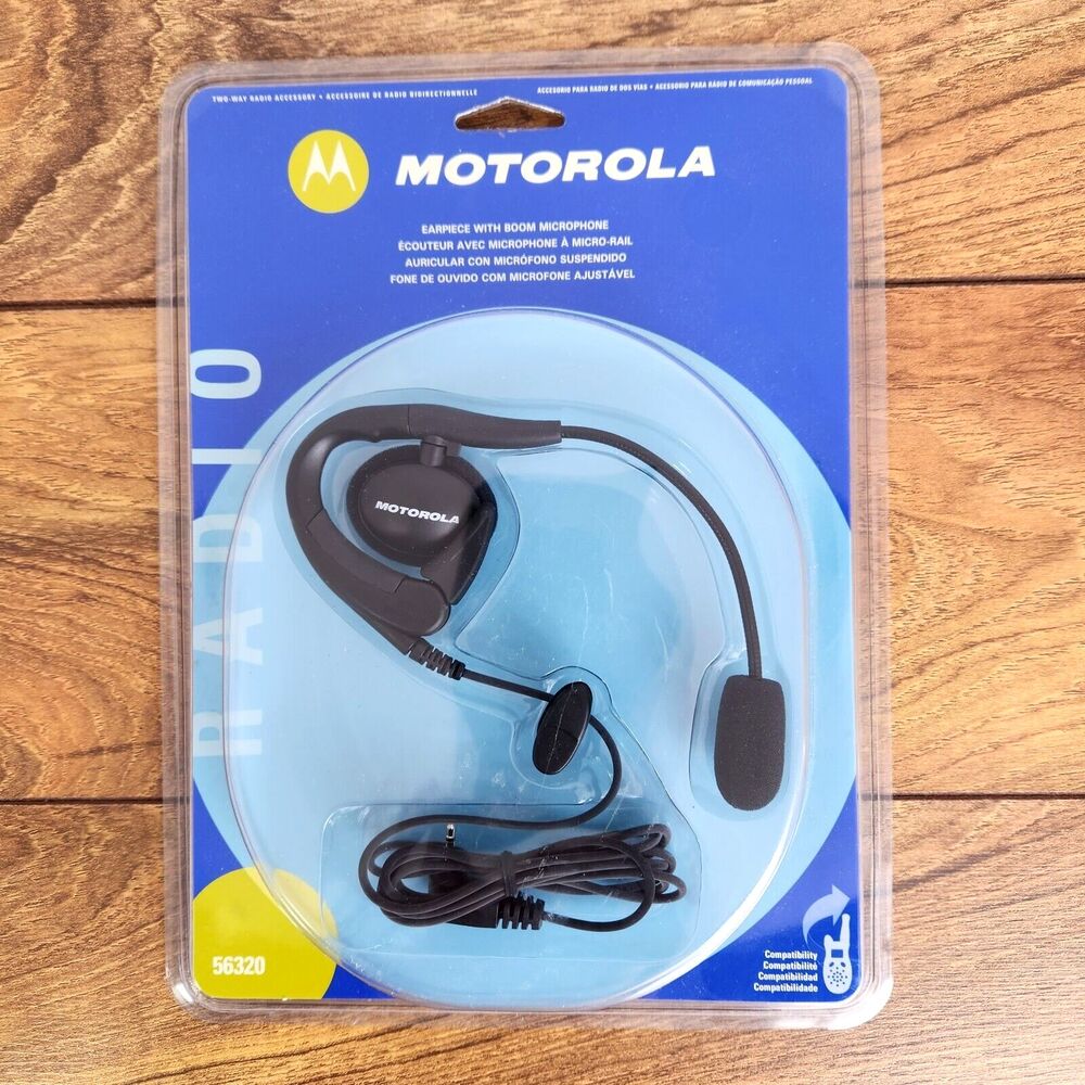 56320 MOTOROLA Earpiece with Boom Microphone for Talkabout 2-Way Radios NEW